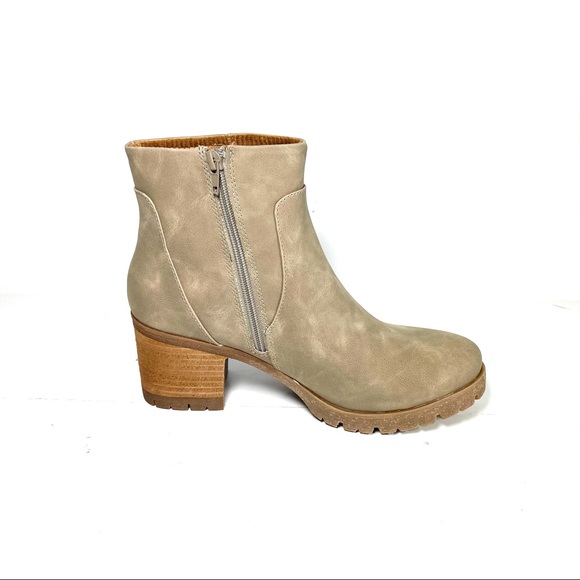 Korks By Kork-Ease Esmerelda Ankle Boots Womens Size 9.5 M Block Heel Taupe - Picture 2 of 12